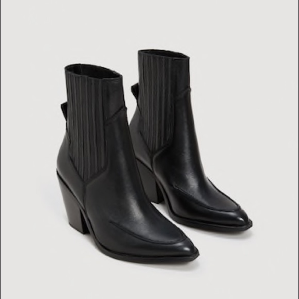 SOLD OUT ONLINE: Mango Leather Cowboy Ankle Boots
